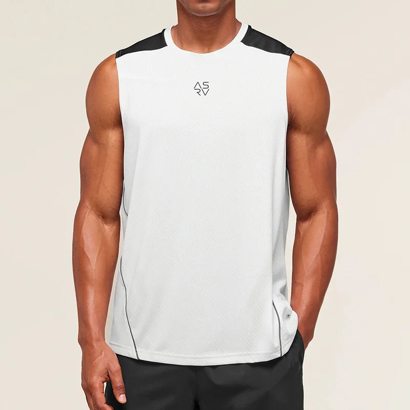 

Men Gym Tank Top Fitness Training Sleeveless Shirt Quick Dry Basketball Stringer Singlet Bodybuilding Workout Running Sport Vest