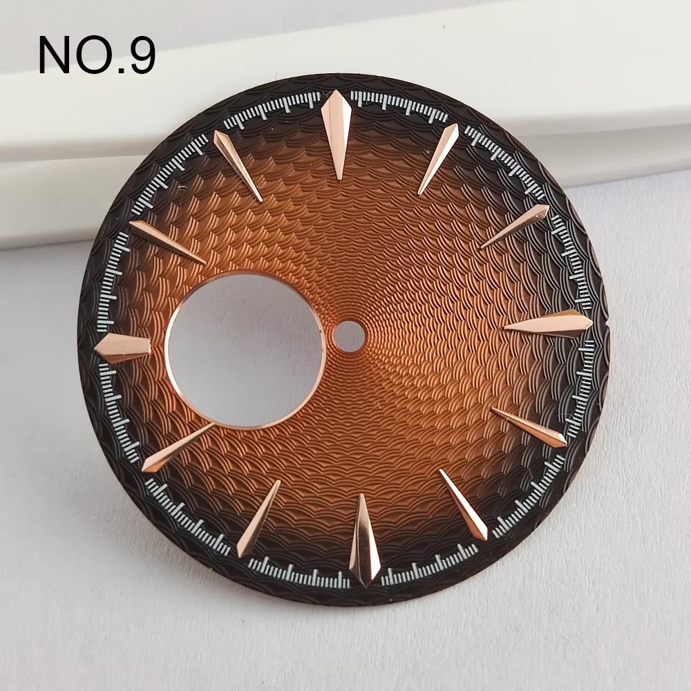 NH38 قرص 35 ملم قرص كوكتيل سطحي إنهاء NH38 إكسسوارات ساعة ميكانيكية مجوفة قرص ساعة رجالي #4