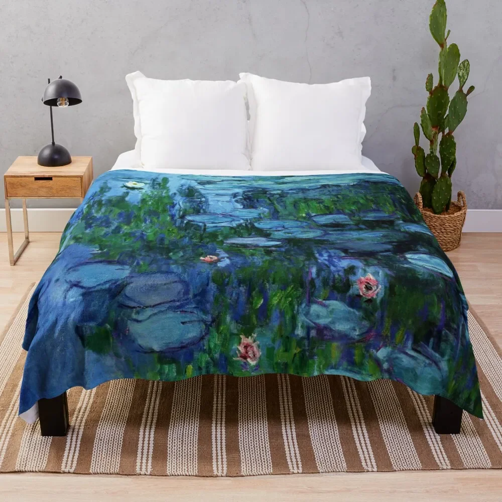 

Claude Monet Water Lilies / Nymphéas deep color Throw Blanket wednesday Polar Flannel Blankets