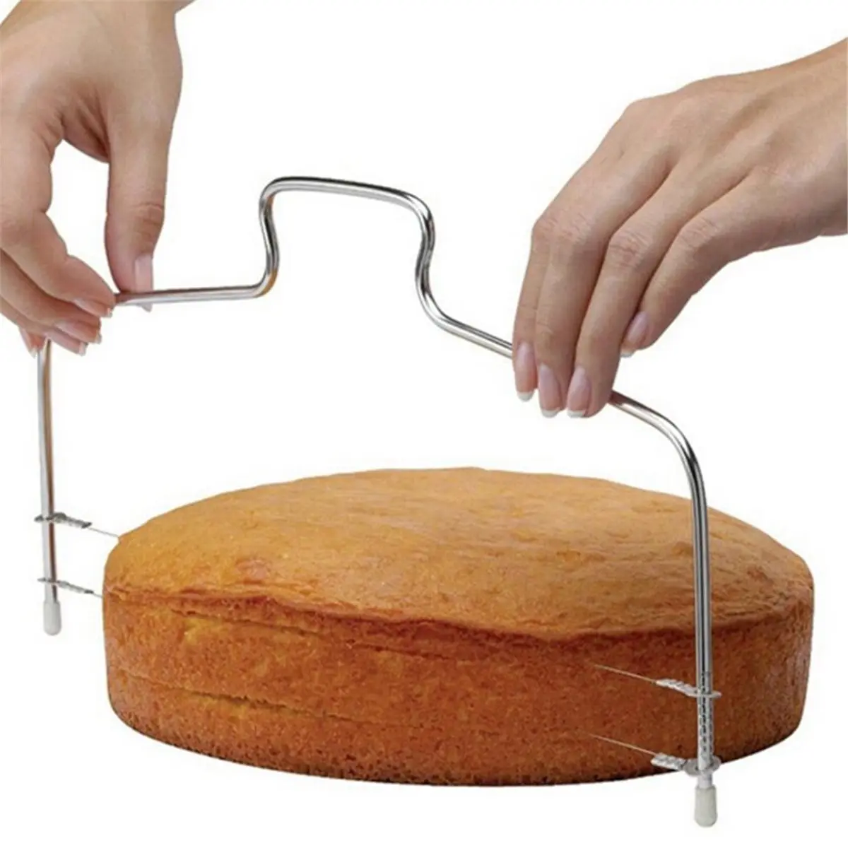 Double Line Adjustable Metal Cake Cutter Stainless Steel Cake Pastry Slicer Tools Decorating Mold Bakeware Baking Tool