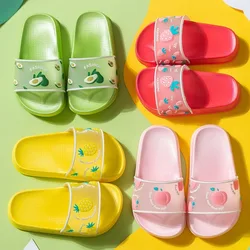 Children Slippers Summer Cute Fruit Strawberry Peach Pattern Kid Boy Girl Slippers Home Boys Girl Shoes Indoor