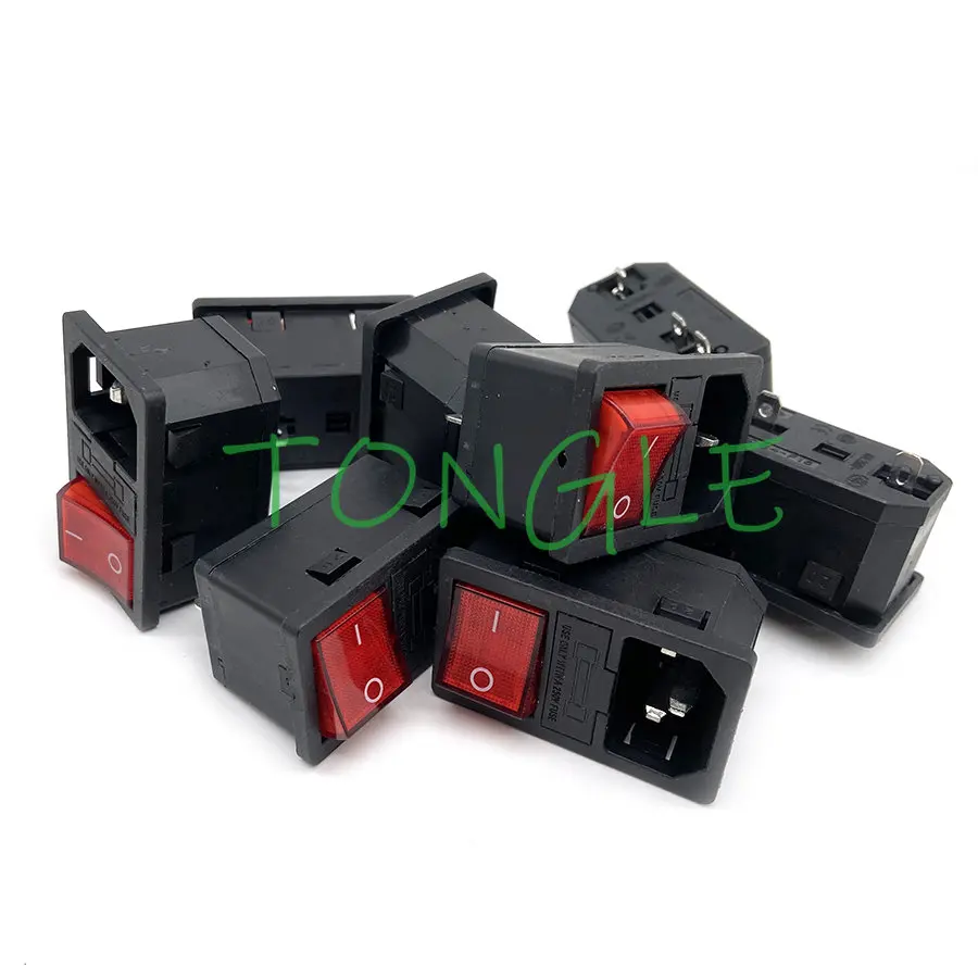 

Integrated On/Off Switch Socket with Female Plug, Easy Wiring, Power Supply Cord, Arcade Game Machine, IO Switch with Fuse, 1Pc