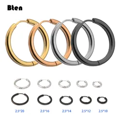 2PC /Set Stainless Steel Small Hoop Earrings for Women Men Gold Black Circle Thick Ear Ring Huggie Earrings Hoop Piercing 2020