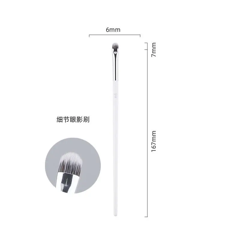 2/3/4/5/6/7 قطعة فرش ماكياج بيضاء قاعدة الأساس السائل يشكلون فرشاة عينيه مزج التفاصيل الوجه العين المخفي أداة الجمال