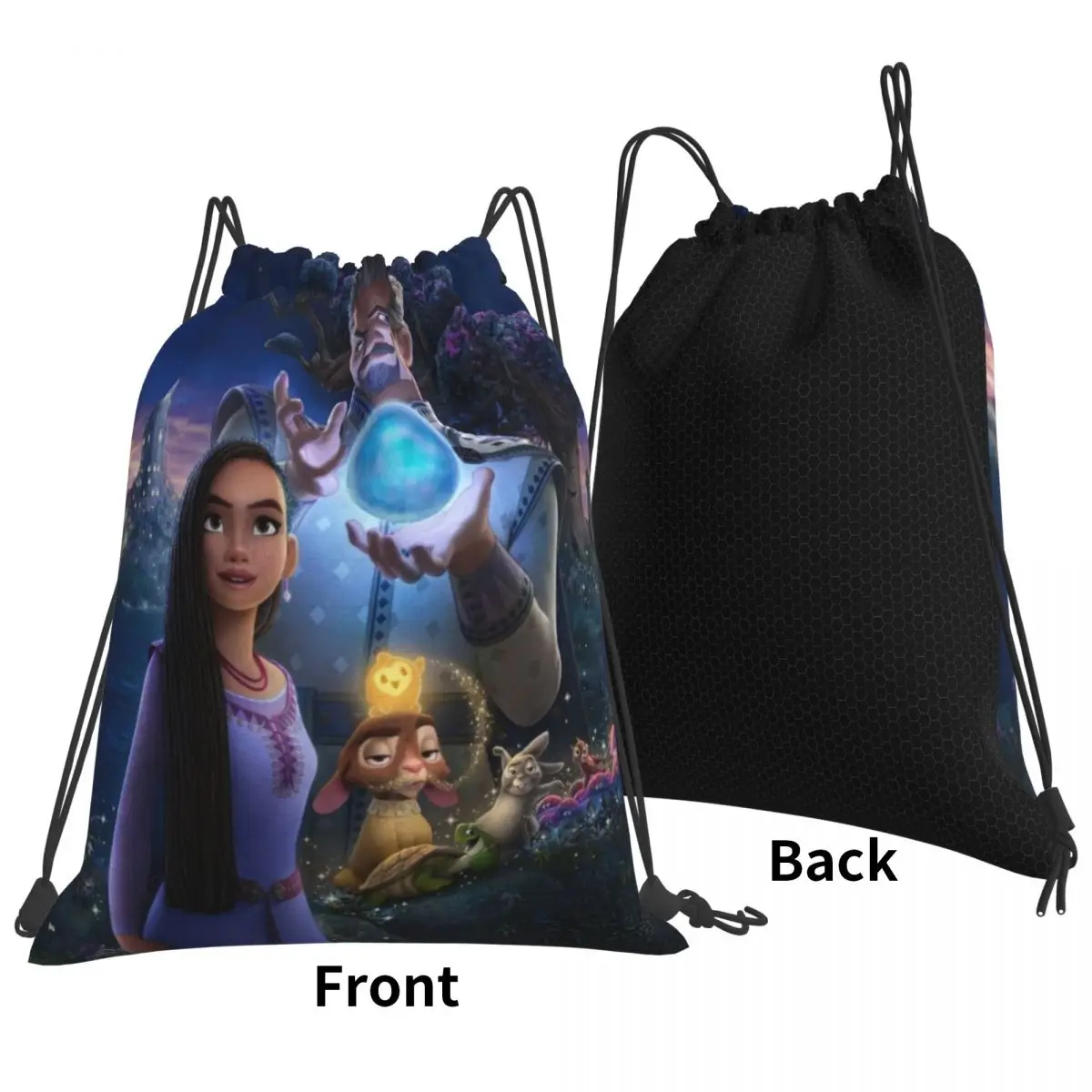 Drawstring bag Storage Portable Handbags Wish Disney Grocery Shopping Shoulder bags foldable Travel Bag