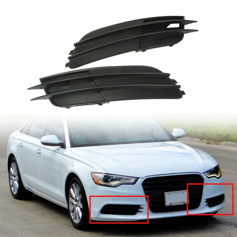 NEW-Car Front Bumper Lower Grille Fog Light Grill Grille Cover Trim For- A6L C7 2012-2015 4G0807681/4G0807682 AU1038124