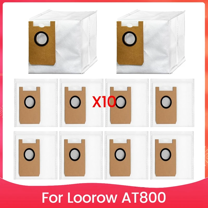 Y50A-Replacement For Loorow AT800 Dust Bag,Replace Dust Bags For Loorow AT800 Robot Vacuum (10 Pack)