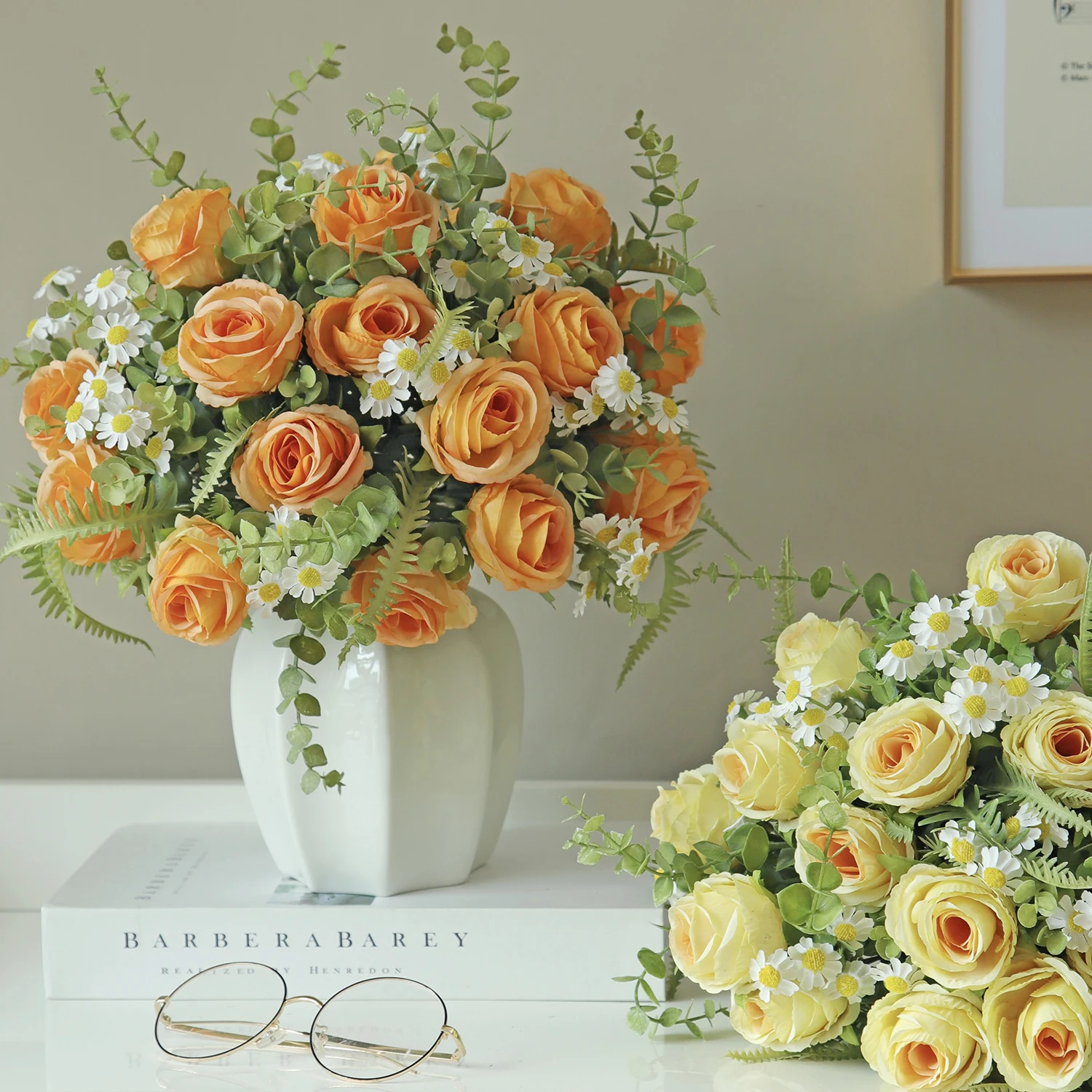Seidenrosen Künstliche Blumen DIY Hochzeit Heim Weihnachtsdekorationen Kranz Brautstrauß Wohnzimmer Flur Fotografie Ornamente – Detail 5