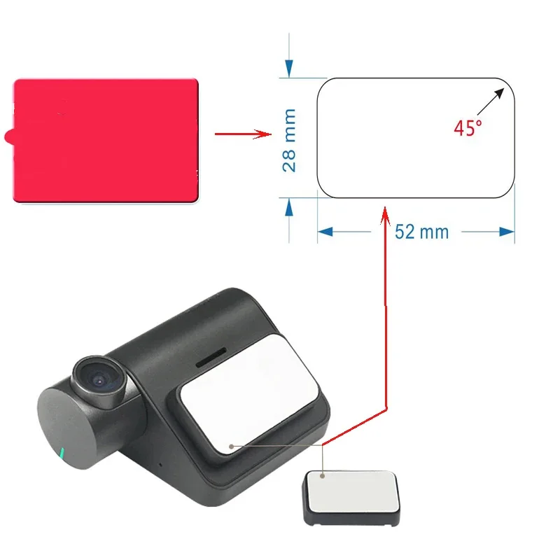For 70mai pro d05 Dash Cam Electrostatic Sticker and Heat Resistant Adhesive,Suitable for 70mai pro D05 dvr