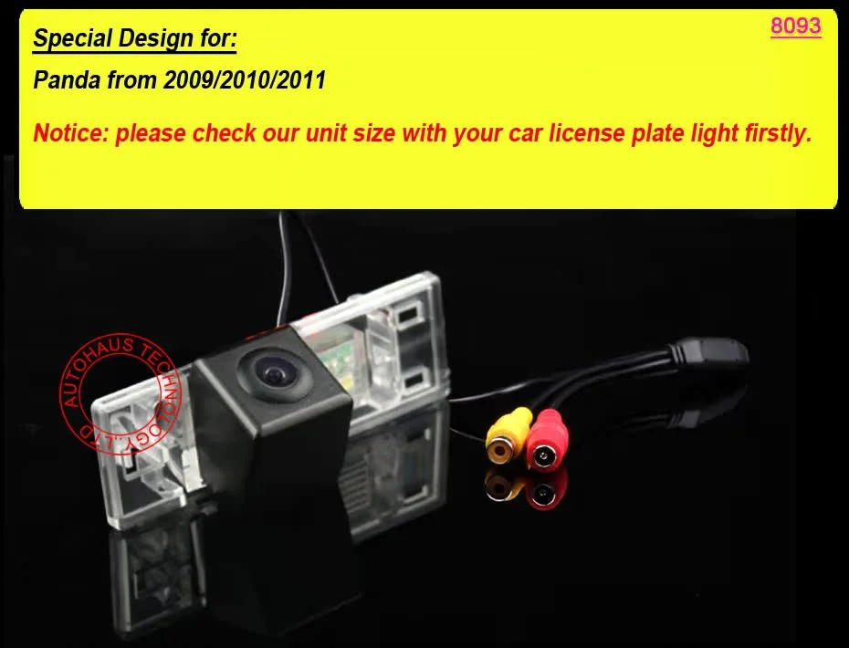 HD Car Back up Parking Rear View  Camera For Geely Panda King Kong Regal EC825 Global Eagle GX2 license plate light