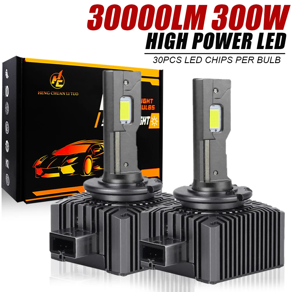 D1S D3S LED Headlight Canbus 300W 30000LM D4S D2S D8S Auto Bulbs Two-sided 300W D1R D2R D3R D4R Car Lamp Xenon HID 6000K 12V 24V 