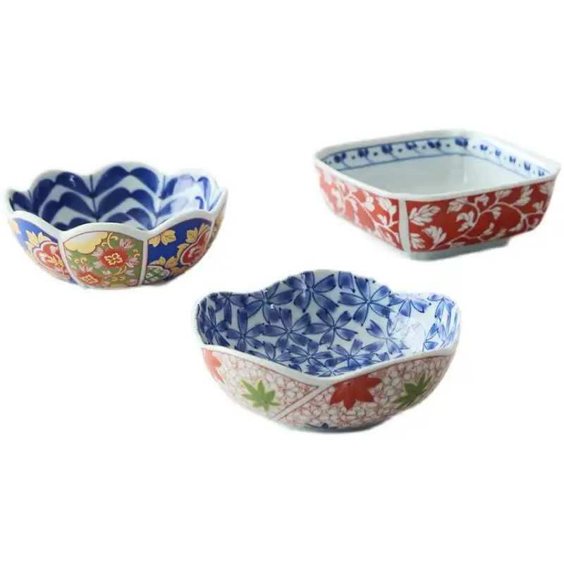 In Stock Imported Arita Ware/Hasami Dyed Brocade Tableware Japanese Style Imari Bowls And Dishes