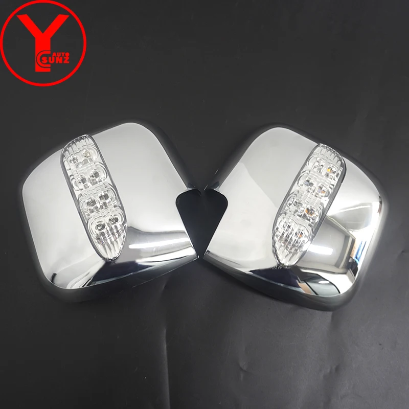 YCSUNZ abs chrome led rearview mirror cover parts accessories for Toyota Hiace Commuter 2005-2018 2008 2009 2010 2012 2014 2018
