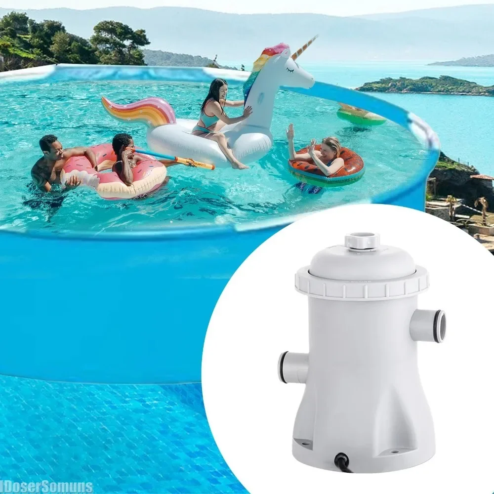 

330 GPH Paddling Pool Electric Pump Water with 2 Filter Cartridge Pool Above Pumps Pool Ground Pump Filter Accessories