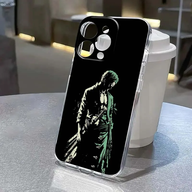 

Hot One Piece Luffy Zoro Phone Case For Apple iPhone 17 Air 16e 16 15 14 13 12 11 Mini Pro Max Plus Transparent Soft Cover