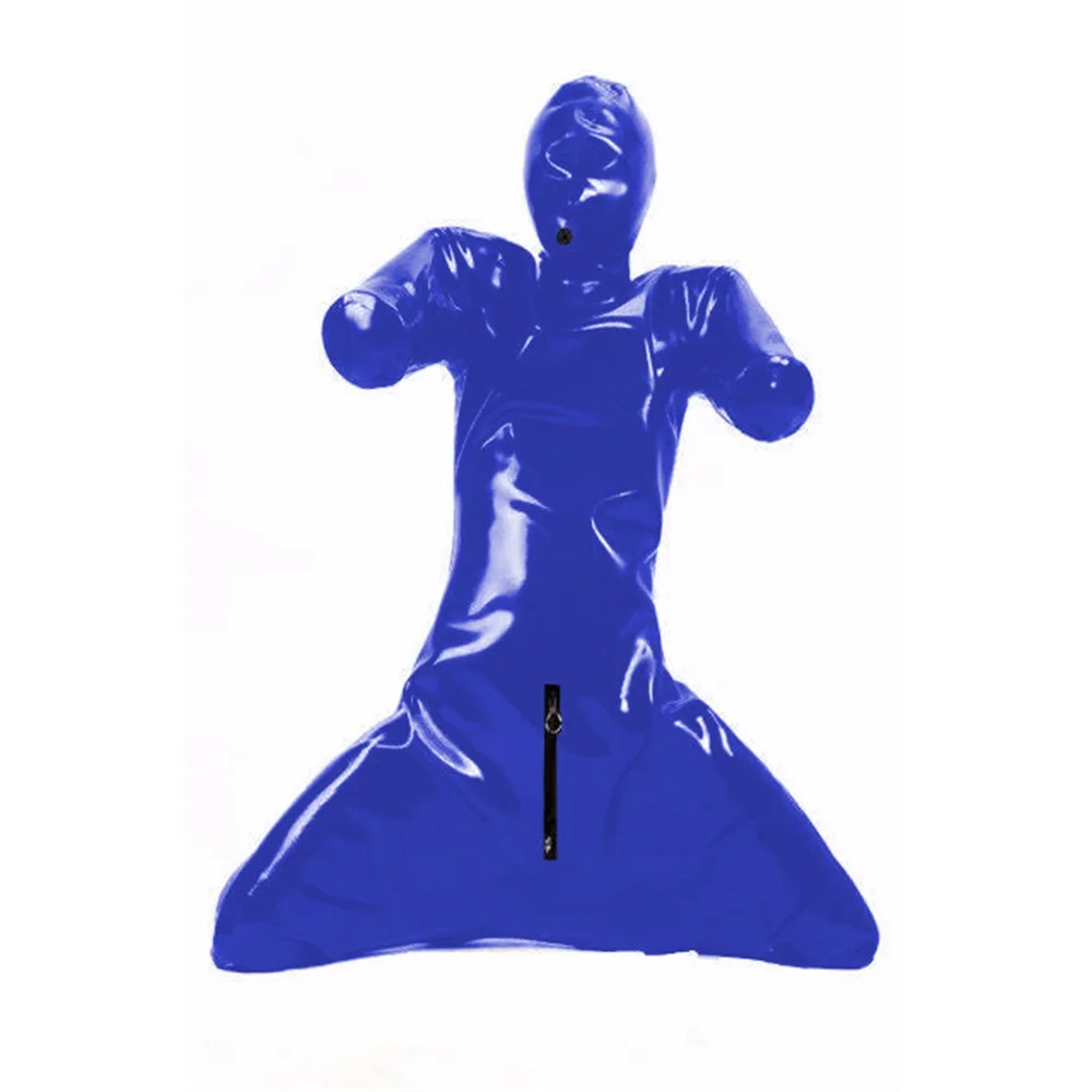 

Erotic Latex Bodysuit for Men, Full Body Cover, Faux Leather Catsuit, Open Crotch Clubwear, Prisoner Costumes,PVC Bondage,Zentai