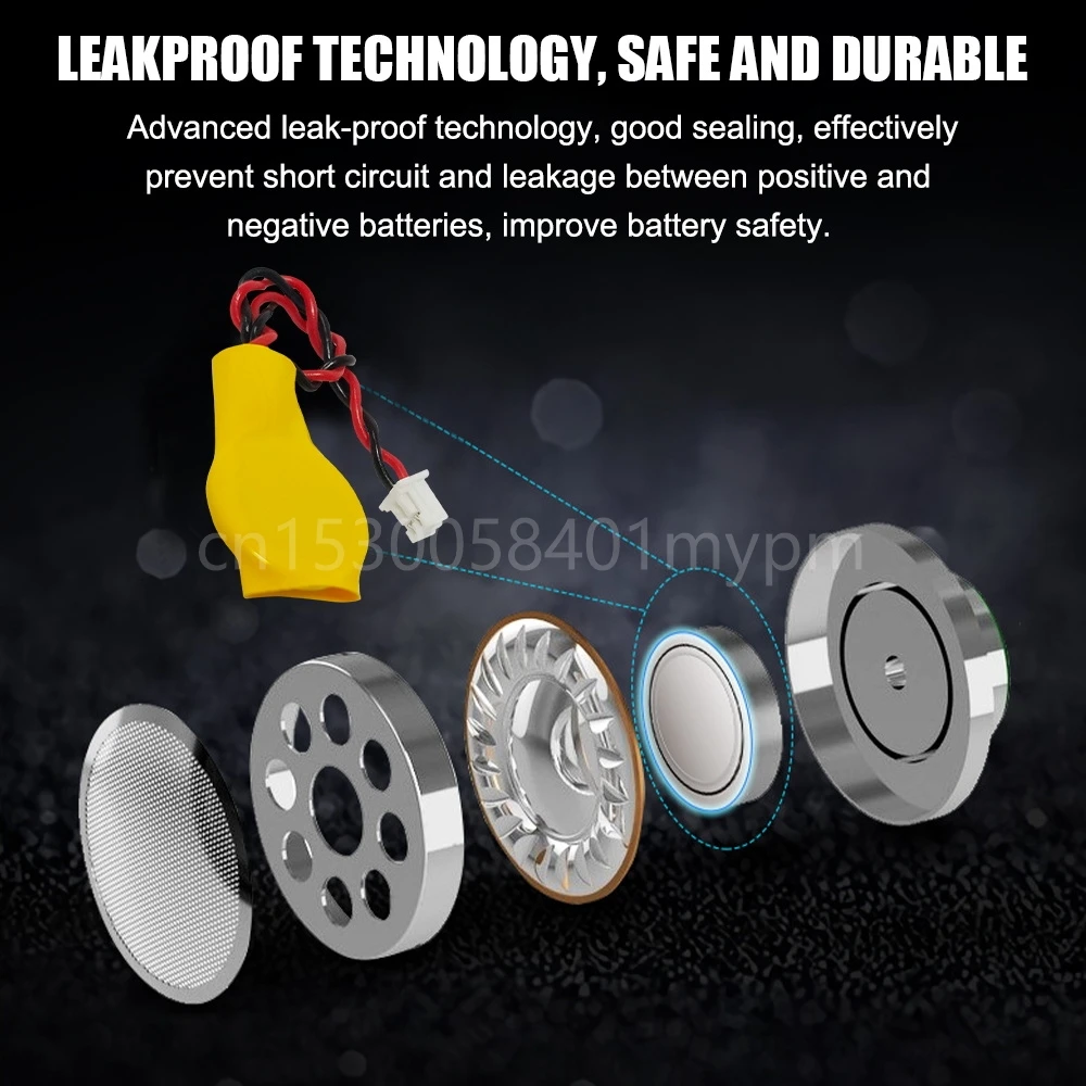 100PCS Dewtox ML1220 3V Motherboard CMOS Rechargeable Lithium Battery for Hand Rechargeable Flashlight A Burglar Alarm