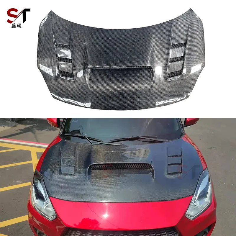 

Подходит для Suzuki Swift, крышка из углеродного волокна, Swift ZC33S, модифицированная передняя крышка автомобиля, головной убор