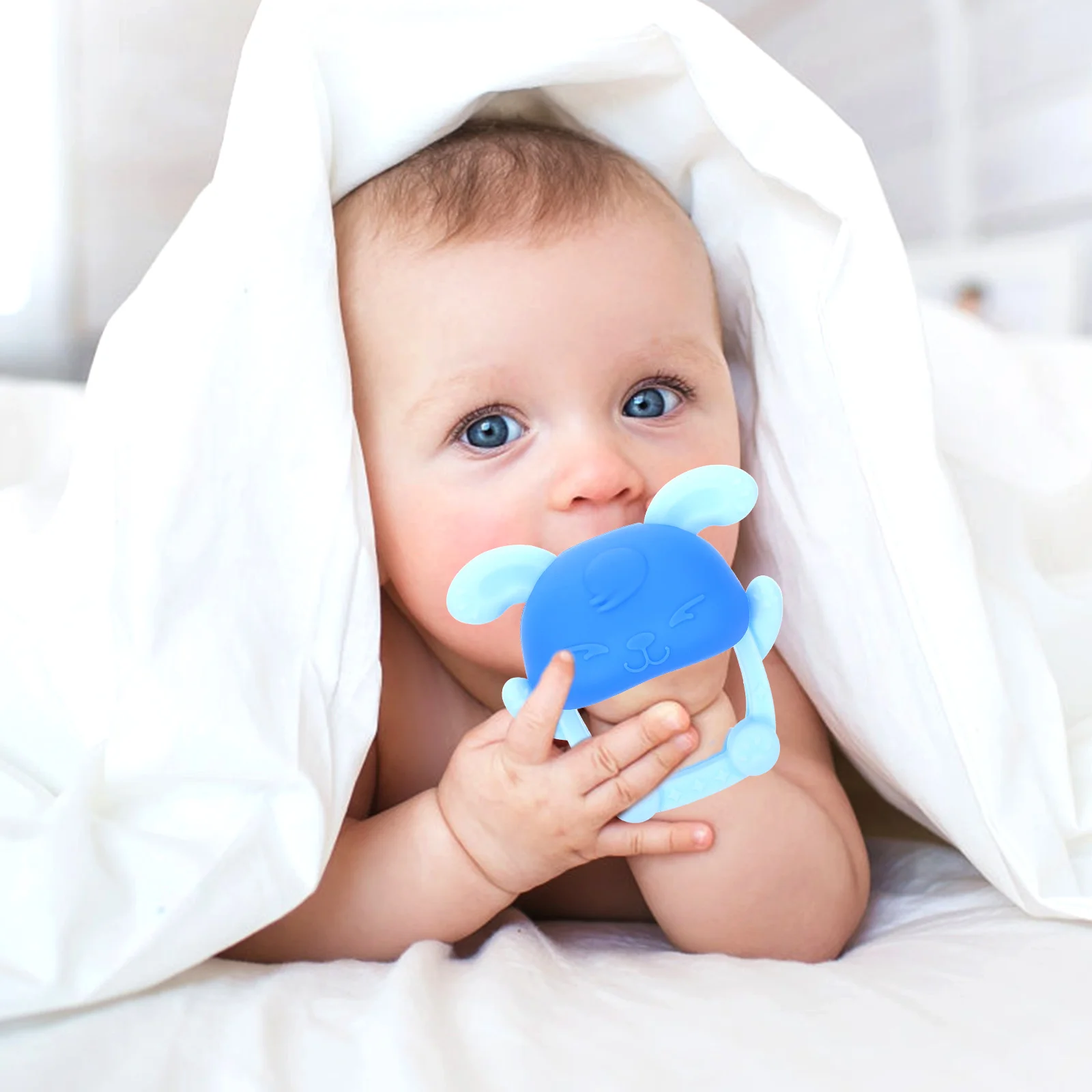 

Baby Teether Bracelet Soft Elastic Cartoon Design Safe Infant Chewing Plaything Wear-Resistant Teething Accessory