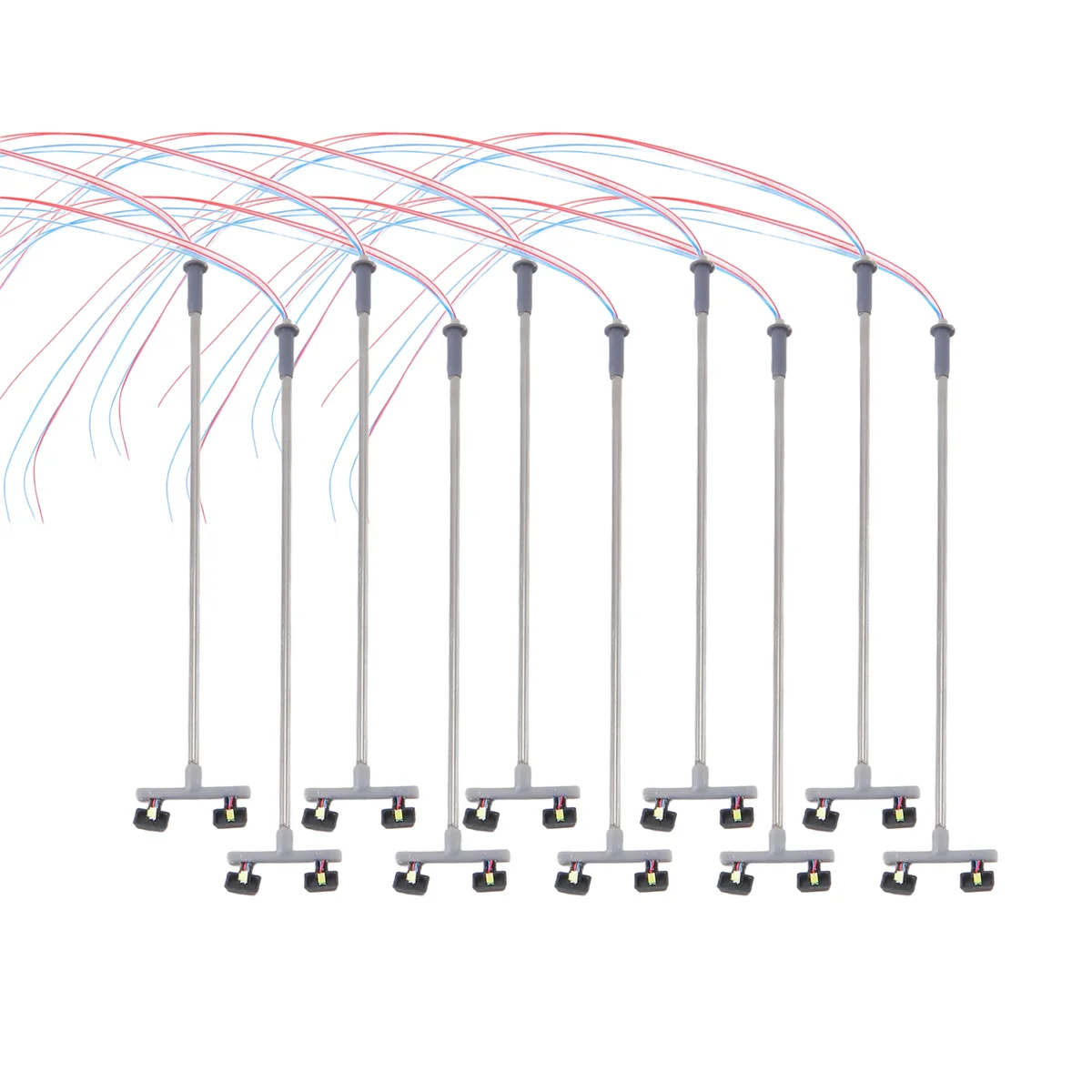 10Pcs 2Led Street Lamp 1:100 Ho Scale Street Light Scenery Mini Lamppost For Sand Table Model 2