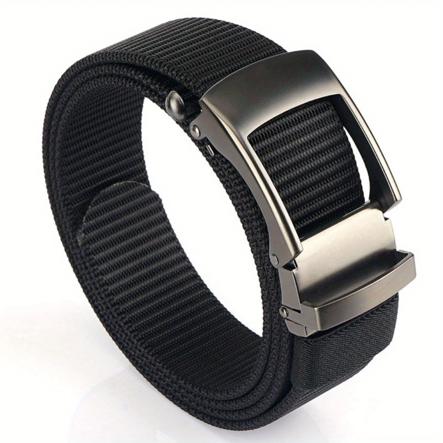 

1pc New Tactical Belt, Men's Automatic Buckle Braided Nylon Belt