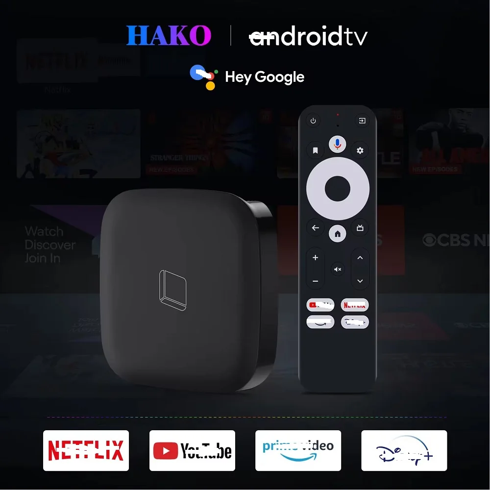 Original TV Box HAKO Pro Android 11 Google Certified Amlogic S905Y4 Netflix Dolby Digital 4K HD 2.4G/5G WiFi HAKOPro Set Top