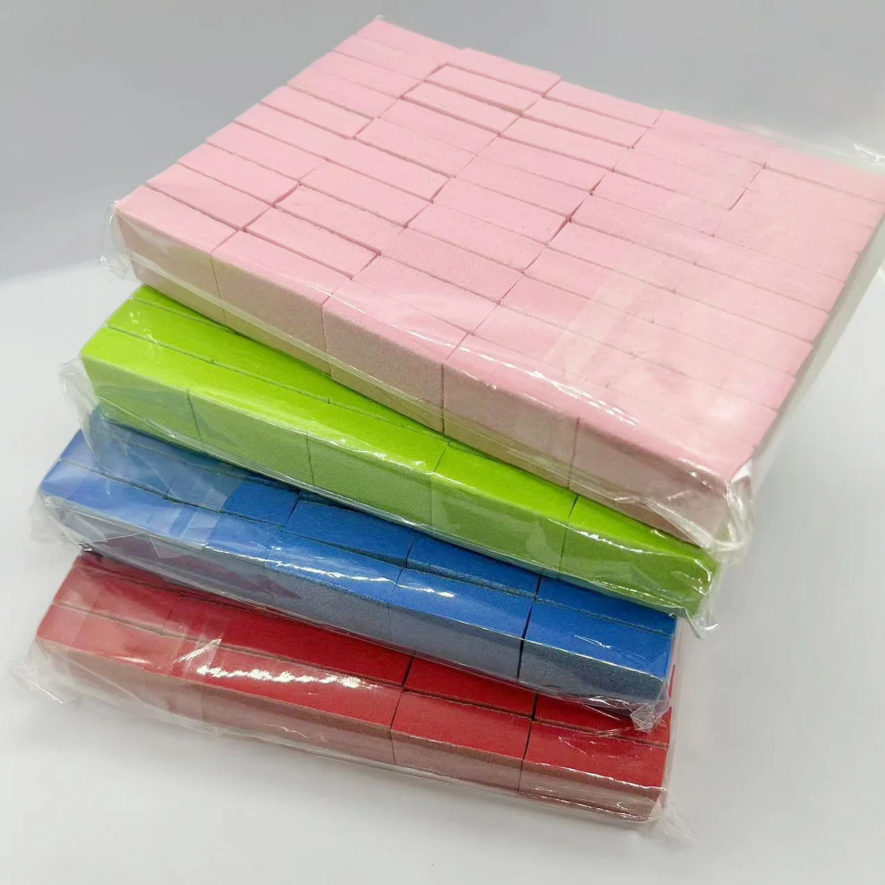 200 Pcs/Lot mix colour Mini Nail Buffer Block   Disposable Nail File Hotel Nail File