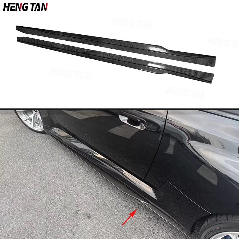 

For BMW M2 G87 M2 2023+ Car Side Skirts Splitters Flaps Apron Parts Carbon Fiber R4 style Upgrade Body kit