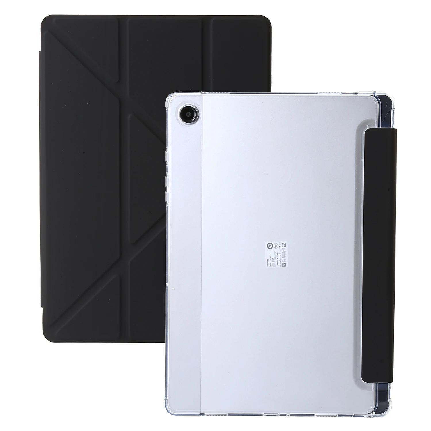 

For Samsung Galaxy Tab A9 Case PU+Acrylic+TPU Auto Wake / Sleep Tablet Stand Cover - Black