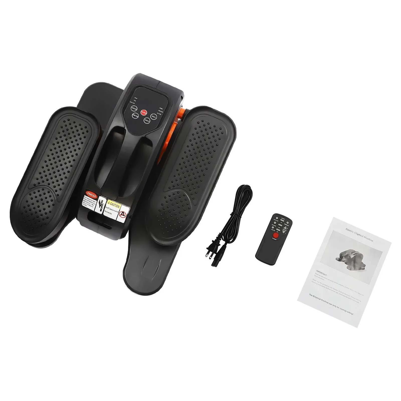 Under Desk Elliptical Machine Electric Seated Leg Foot Pedal Exerciser w/ Remote