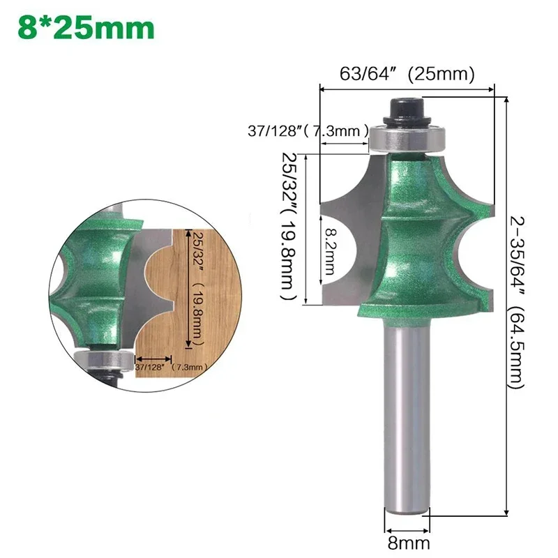 

1pcs 8mm Shank Drawing Line Router Bit for Wood With Bearing Woodworking Tools