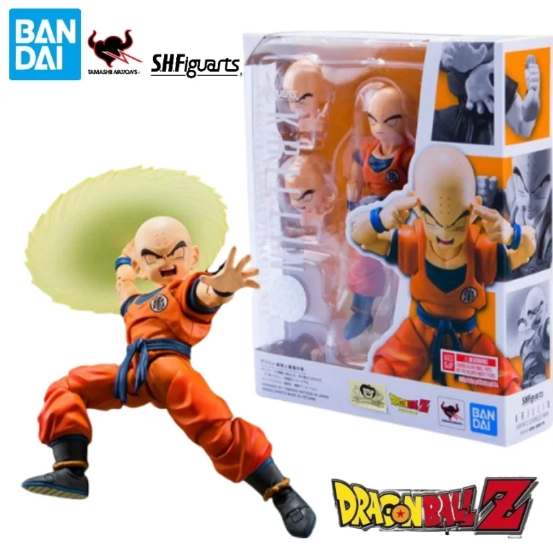 

12cm Bandai S.h.figuarts Dragon Ball Z Kuririn Strongest Earthman Finished Product Movable Model Pvc Action Figures Toys Gifts