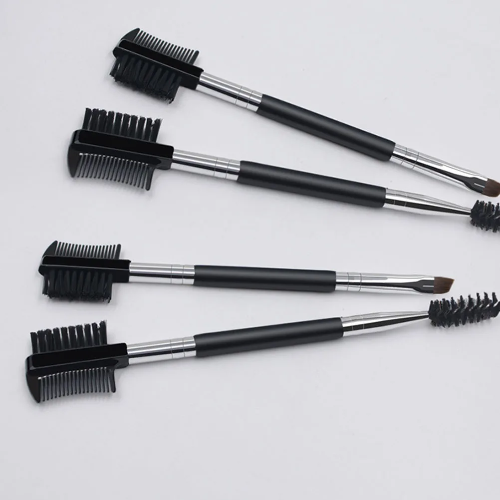 

Double-head Eyebrow Brush Comb Eyelash Shaper Wooden Handle Extensions Long-lasting Easy Clean Makeup Women Beauty