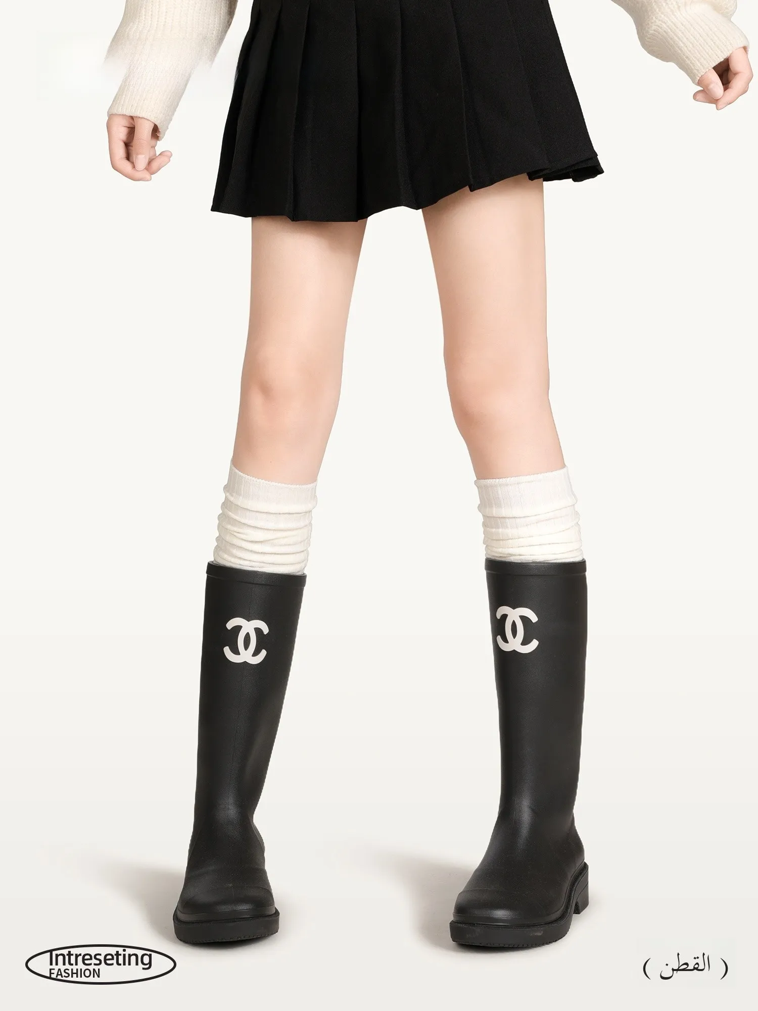 

Women's High-Tube Sos Long Tube Stoings Cotton Slimming Stripe Pattern Autumn Season Fun Wear Leg a Sos