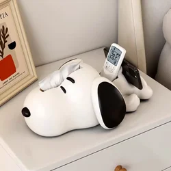 Snoopy animacja pudełko na chusteczki z kreskówek śliczne pudełko papierowe stojak na telefon komórkowy osobowość twórcza Kawaii ozdoba do przechowywania na biurko prezent