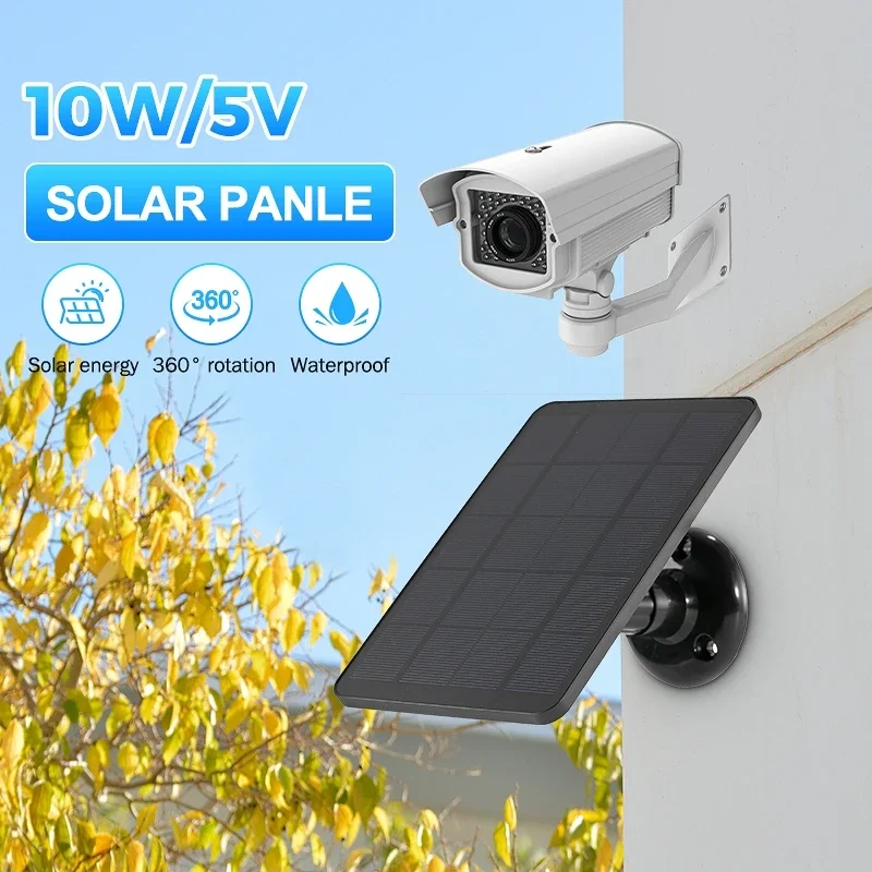 Solar Panel  Solar Cells Charger 5V Outdoor Hiking Waterproof Sun power Charging Panel  Camera Doorbell Expansion for Home