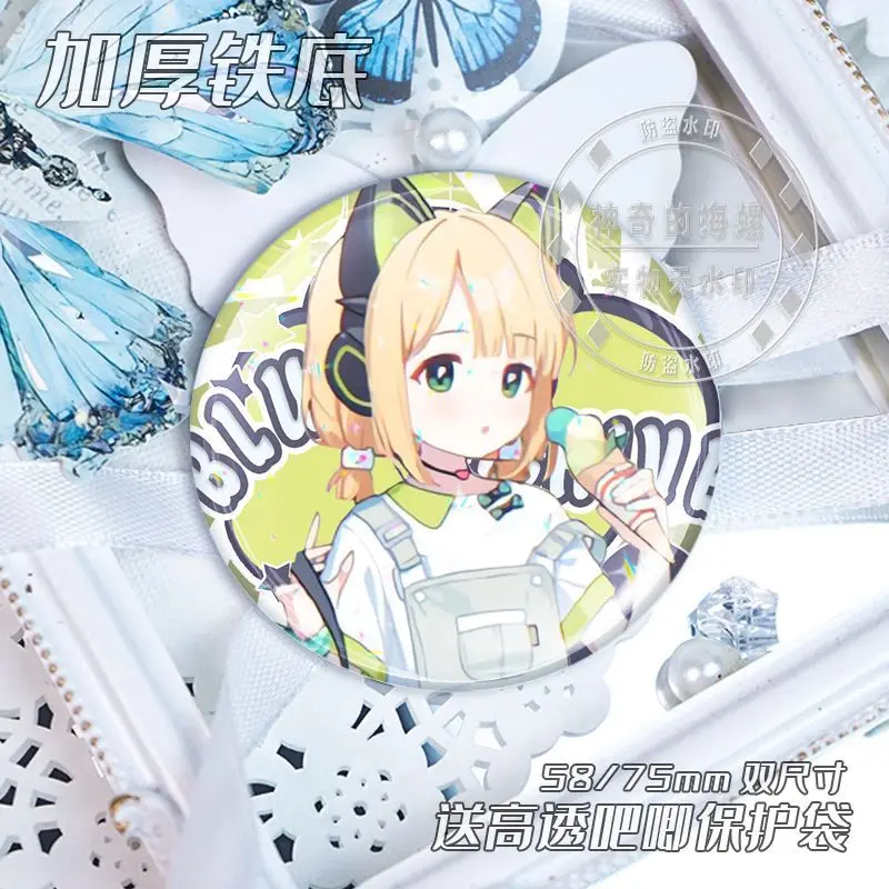 58mm Blu Archivio Tenndou Arisu Spille Carino Anime Spilla Cosplay Cartoon Distintivo Zaino Vestiti Accessori di gioielli