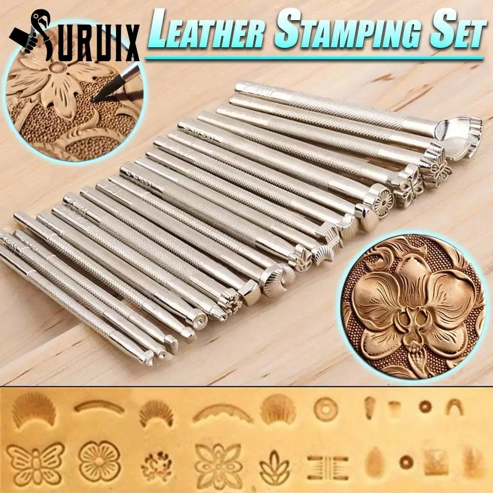 

Leather Carving Tools Handmade Seal Sculpture Rotary Carving Knife DIY Metal Leather Processing Saddle Stamping Craft Tool Set