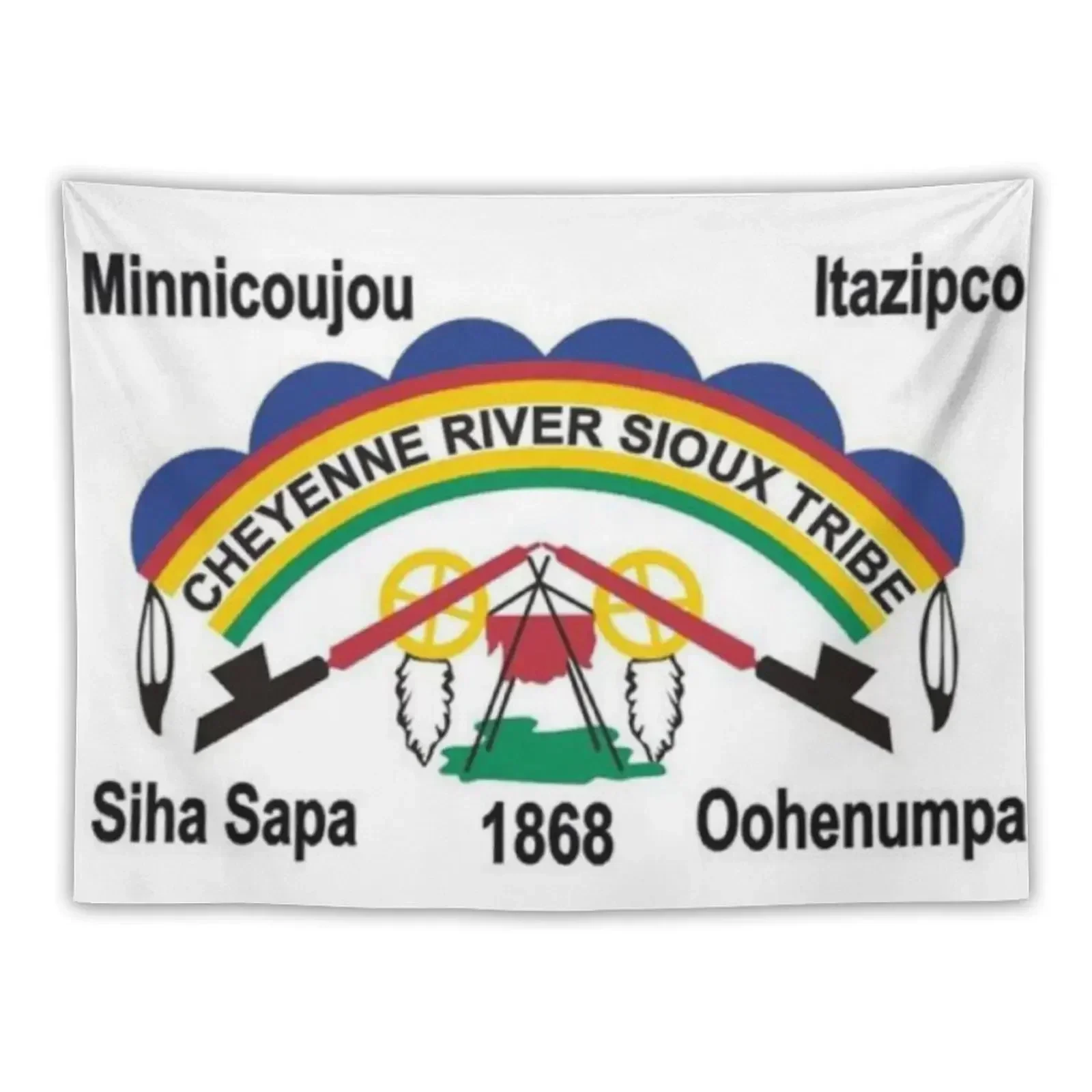 Flag of Cheyenne River Sioux tribe Indian ReservationSouth Dakota USA Tapestry Carpet On The Wall Home Supplies Tapestry