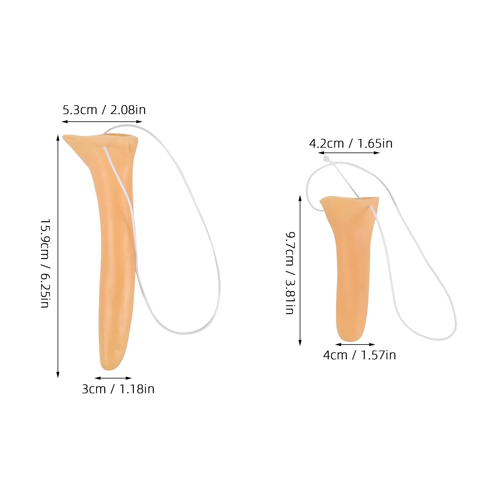 Nariz de hombre de madera de simulación, accesorio de nariz larga para Halloween, accesorio de actuación de fiesta, suministros de Cosplay, 2 uds.