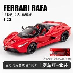 1:22 convertibile Ferrari Laferrari Rafa lega pressofuso suono luce modello di auto collezione modello in metallo decorazione auto giocattolo regali per bambini