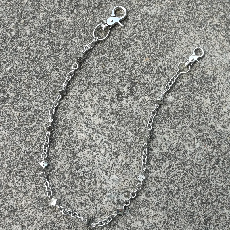 Neue Sommerkollektion 2025, Edelstahl, Minimalismus, Würfel, Hosenkette, modische Männer und Frauen, Luxus-Accessoires für die Taille – Detail 1