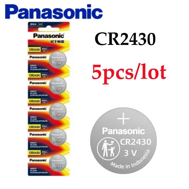 5-20pcs Original Panasonic CR2430 Watch Buttom Battery DL2430 ECR2430 GPCR2430 CR 2430 3V Lithium Coin Cell Batteries