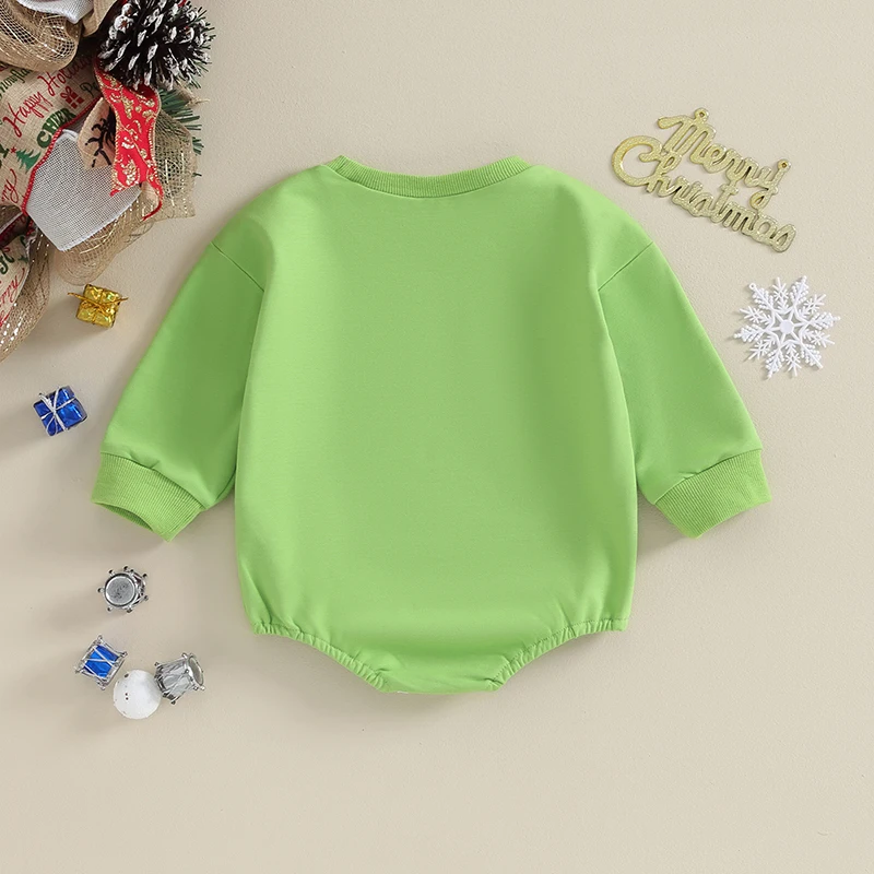 2023-09-05 Lioraitiin 3-18M Newborn Baby Girl Boy Christmas Outfit Sweatshirt Oversized Bubble Romper Sweater Clothes