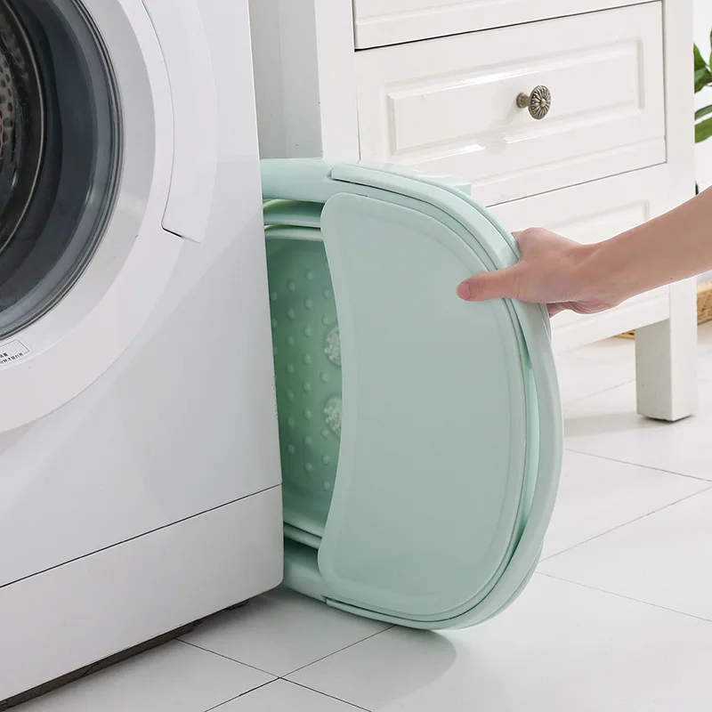 Collapsible Footbath Plain Foaming Massage Bucket Foot Soaking Bucket  Folding Basin Sauna Spa Footbath Basin with Lid Bathtub - view 5