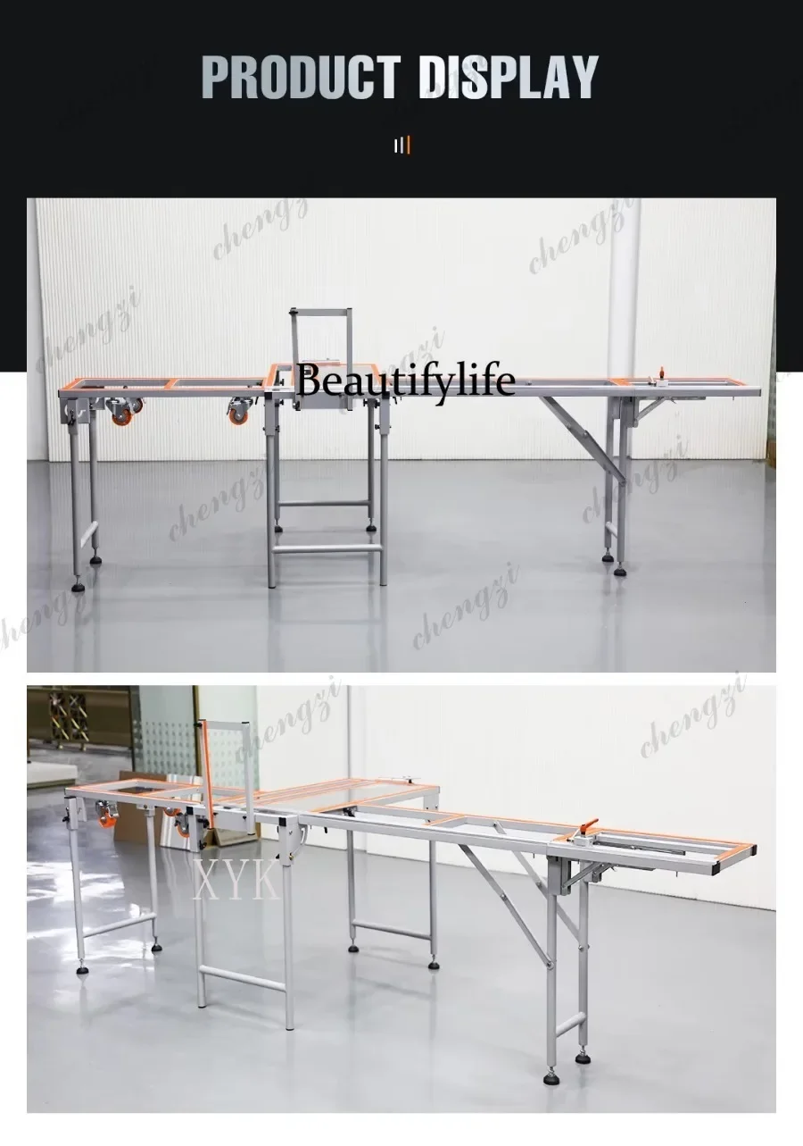 Plataforma de corte para carpintería HR Ultra Long de 2.44m, mesa extensible de alta eficiencia, fácil de operar, escritorio especial para uso doméstico.