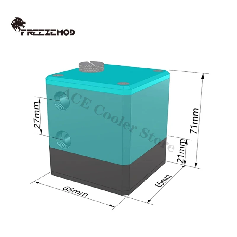 FREEZEMOD Water Pump Res AIO With Flow Indicator Reservoir Combination 7cm For Mini ITX Case PC Cooling System