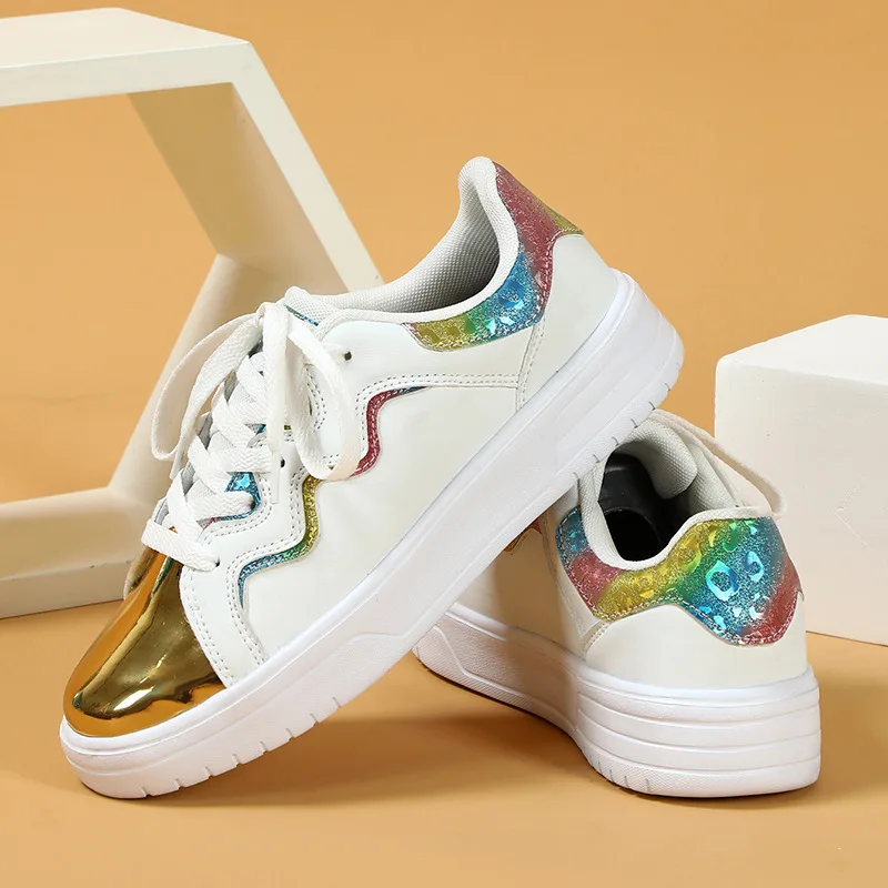 Trend New Thick Sole Fashion Board Shoes Lace-up Casual Sports Shoes Soft Sole Comfortable Outdoor Couple Shoes image 2