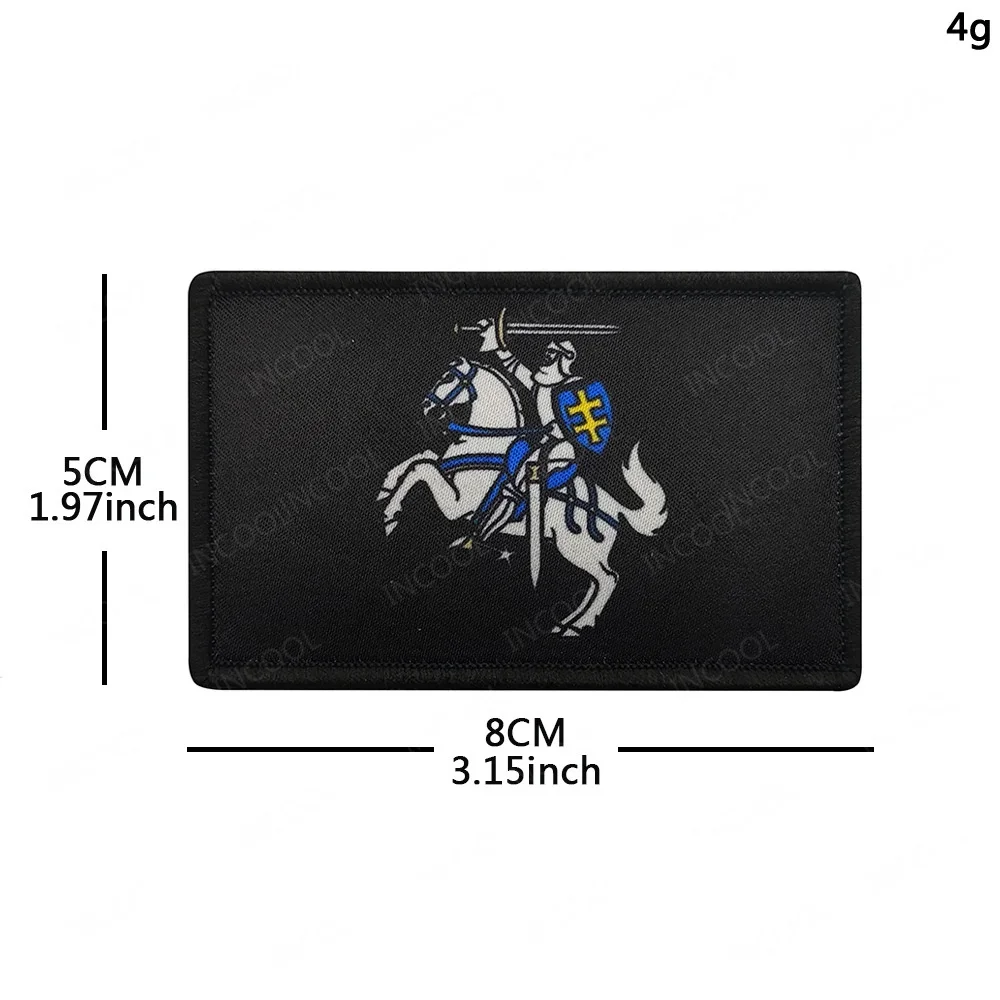 Parche reflectante bandera Lituania bordado – Brazalete táctico