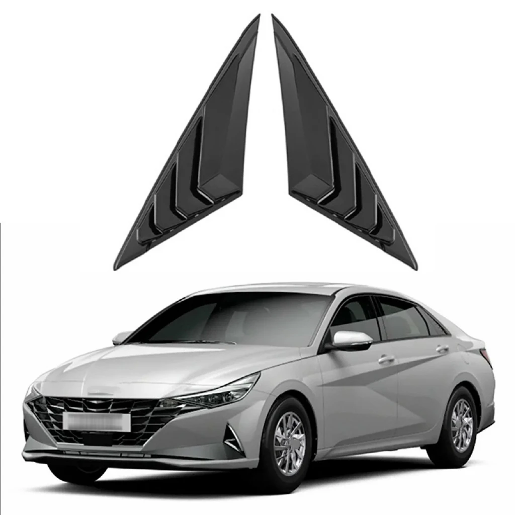 Rear Window Louver Shutter Cover Trim Fit For Hyundai Elantra 2021 2022   Air Vent Scoop Shade Accessories